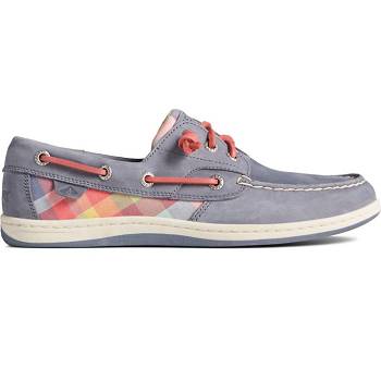 Sperry Songfish Plaid Tmavomodre - Damske Mokasíny